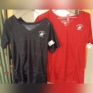 2 Beverly Hills Polo Club Activewear tops Size M